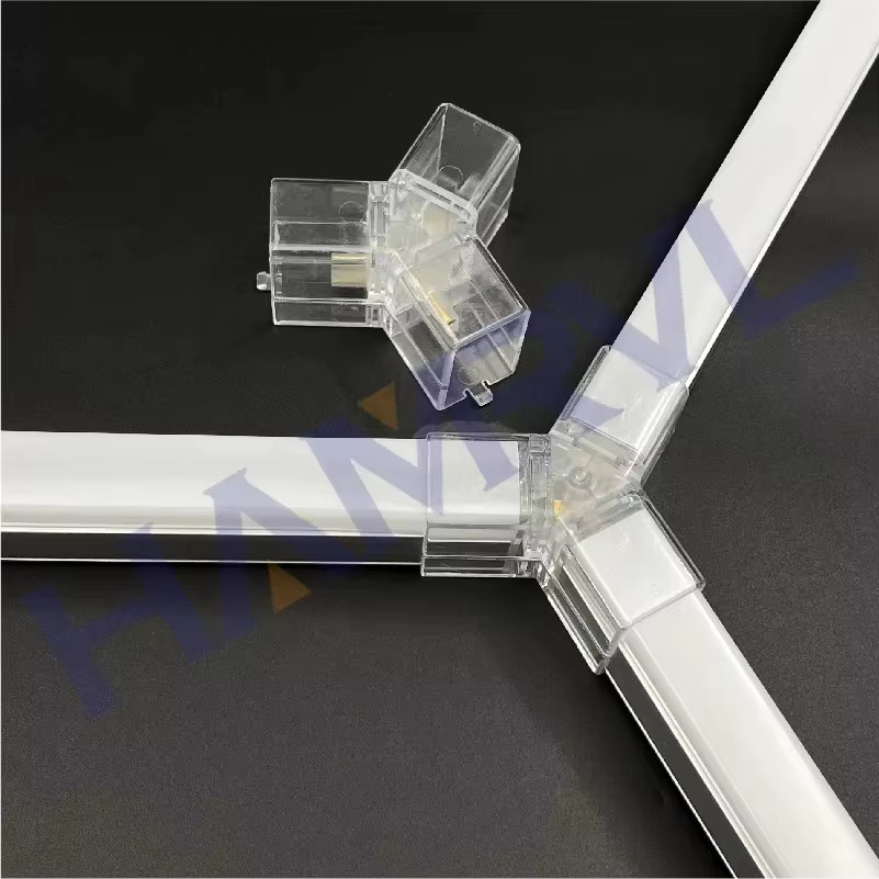 HAMRVL LED-Röhrenlampe in Hexagon-Form aus Kupfer, Weiß, mit verstellbarem Aufhängungsseil und Spleißverbinder für Garage und Decke - Bild 3