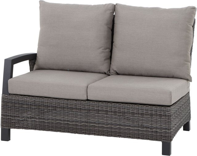 Siena Garden Corido 2-Sitzer Sofa in Anthrazit mit Polsterung und Armlehne rechts, B/T/H: 136 x 83 x 88 cm - Bild 1