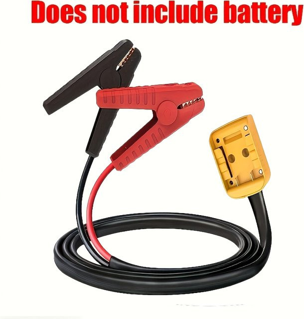 AGASHE Hochleistungs-Starthilfekabel mit Universaladapter für 18V und 20V Lithium-Akkus von Elektrowerkzeugen, Farbe: Rot - Bild 1