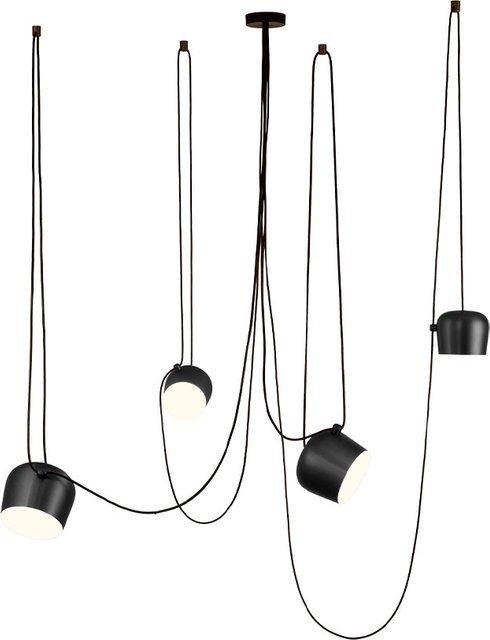 Flos Aim Small LED-Pendelleuchte 4er-Set in Schwarz mit warmweißem Licht (2700K) - Bild 1