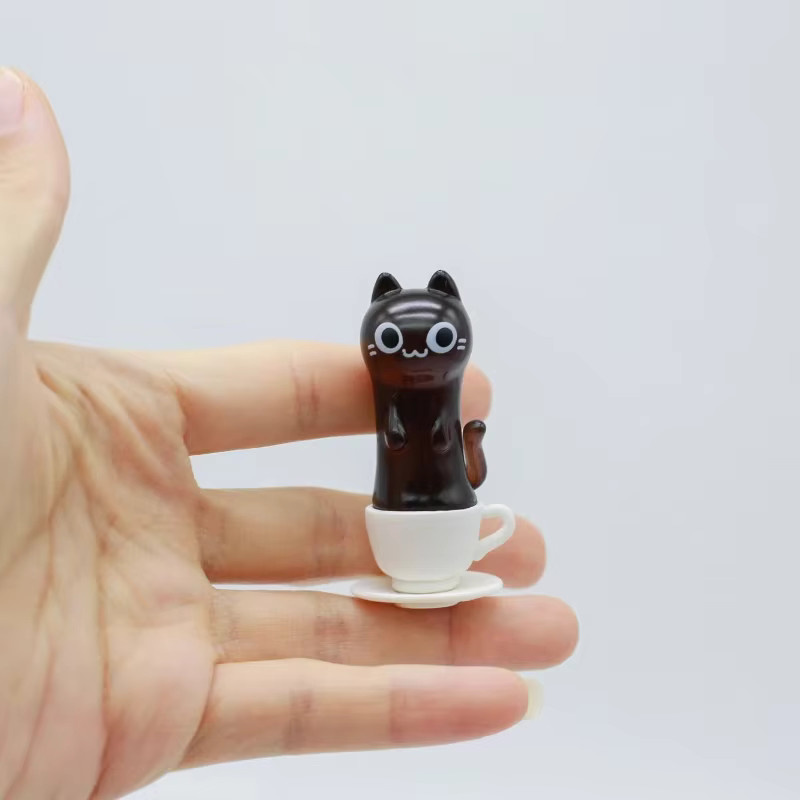 Fondjoy Kawaii Kaffeetasse Katze Blind Box, Anime Cartoon Spielzeug, Kunststoff, Mehrfarbig - Bild 2