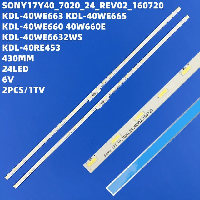 DOYM LED-Hintergrundbeleuchtungsstreifen in Weiß für KDL-40WE663 KDL-40WE660 KDL-40WE665 KDL-40RE453 LSY400HN02 17Y 40_7020_24 4-596-425 mit 24 LEDs - Bild 1