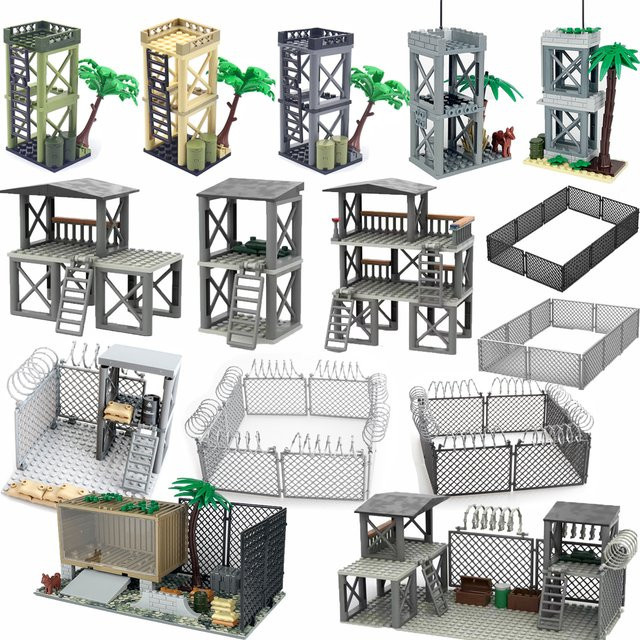 BRICKPANDA WW2 Militärbasis Wachturm, Bausatz, Modell Spielzeug - Bild 1