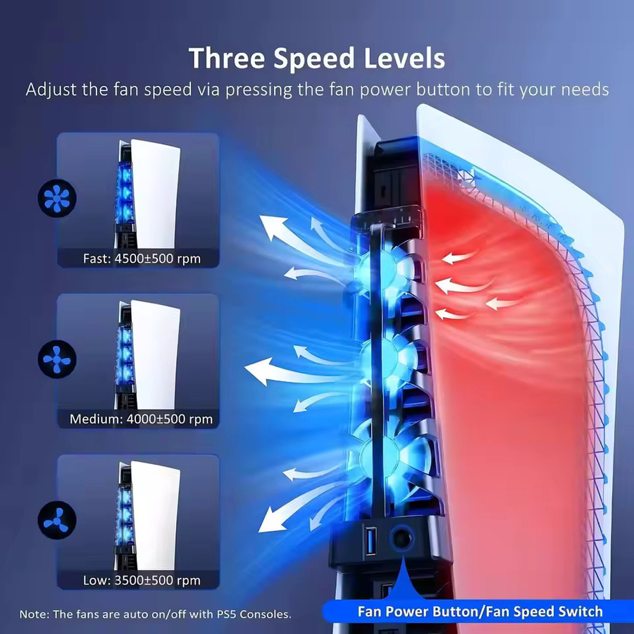 Sony PlayStation PS5 Kühlventilator für Disc und Digitale Edition in Weiß mit USB-A Anschluss - Bild 2