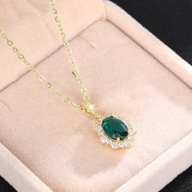 Huitan Halskette, Gold, Zirkonia, Damen - Bild 1