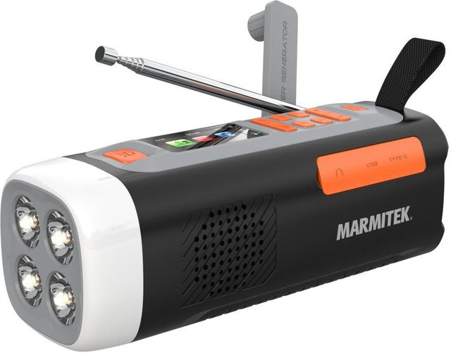 RESQ 200 Kurbelradio in Schwarz mit DAB+ Bluetooth und FM - Bild 1