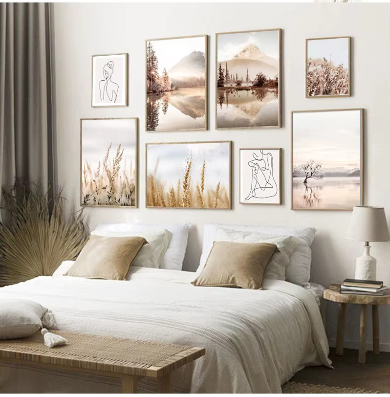 Potdemiel Landschaft Poster Moderne Natur Leinwandmalerei Mehrfarbig - Bild 2
