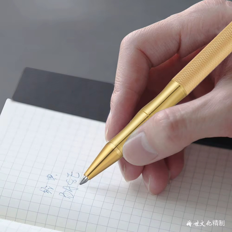 Langlebiger Business Gel Kugelschreiber aus Messing mit blauer oder schwarzer Tinte für Büro und Schule - Bild 3