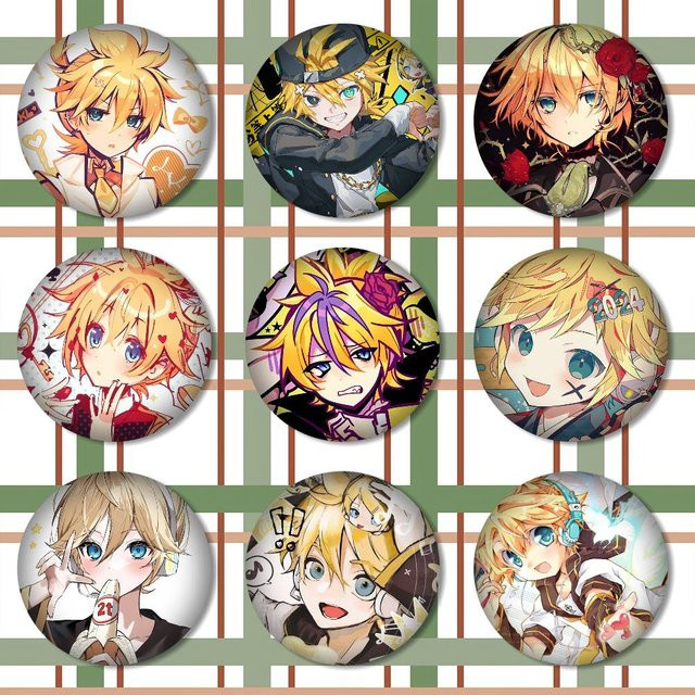 Brosche Kagamine-S Len Weißblech-Brosche, Figuren-Icon-Abzeichen - Bild 1
