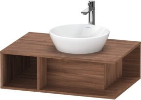 Duravit Waschtischunterschrank D-Neo wandhängend in Weiß und Braun, B/T/H: 80 x 55 x 26 cm - Bild 1