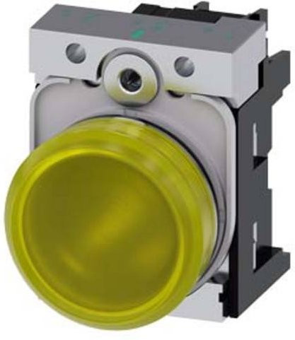 Siemens Leuchtmelder 3SU1156-6AA30-1AA0 Gelb Metall - Bild 1