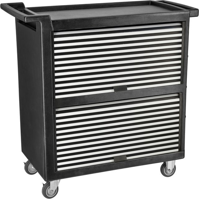 VEGA Servierwagen Tjugo in Silber/Schwarz mit Rollen, B/T/H: 105,5 x 50,5 x 103,5 cm - Bild 1