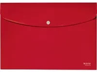 Leitz Sammelmappe Recycle A4 mit Druckknopfverschluss aus Recyclingkunststoff, Rot - Bild 2