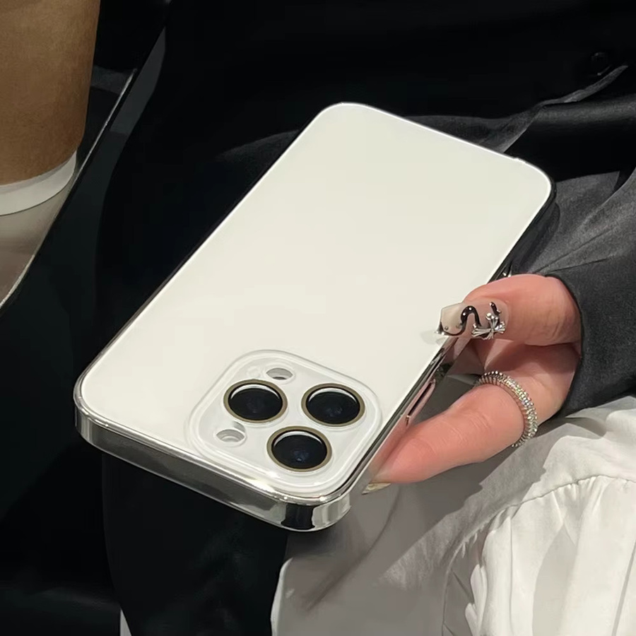 Xeber Glas-Handyhülle für iPhone in Pink mit Kameraschutz und stoßfestem Gehäuse - Bild 5