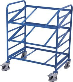 VARIOfit Eurokastenwagen aus Stahl in Blau, B/T: 82,5 x 61,0 cm - Bild 1