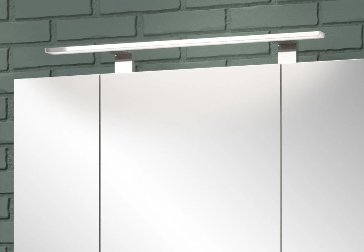 Badezimmer Spiegelschrank Jorik von TOP.FURN in Eiche Artisan und Grau mit LED-Beleuchtung und Steckdose, Breite: 80 cm - Bild 3