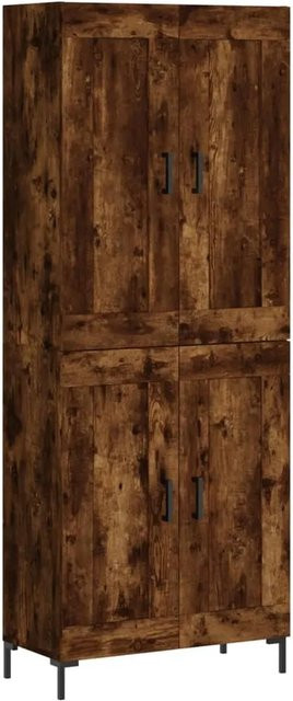 vidaXL Highboard Räuchereiche in Braun aus Holzwerkstoff und Eisen, B/T/H: 69,5 x 34 x 180 cm - Bild 1