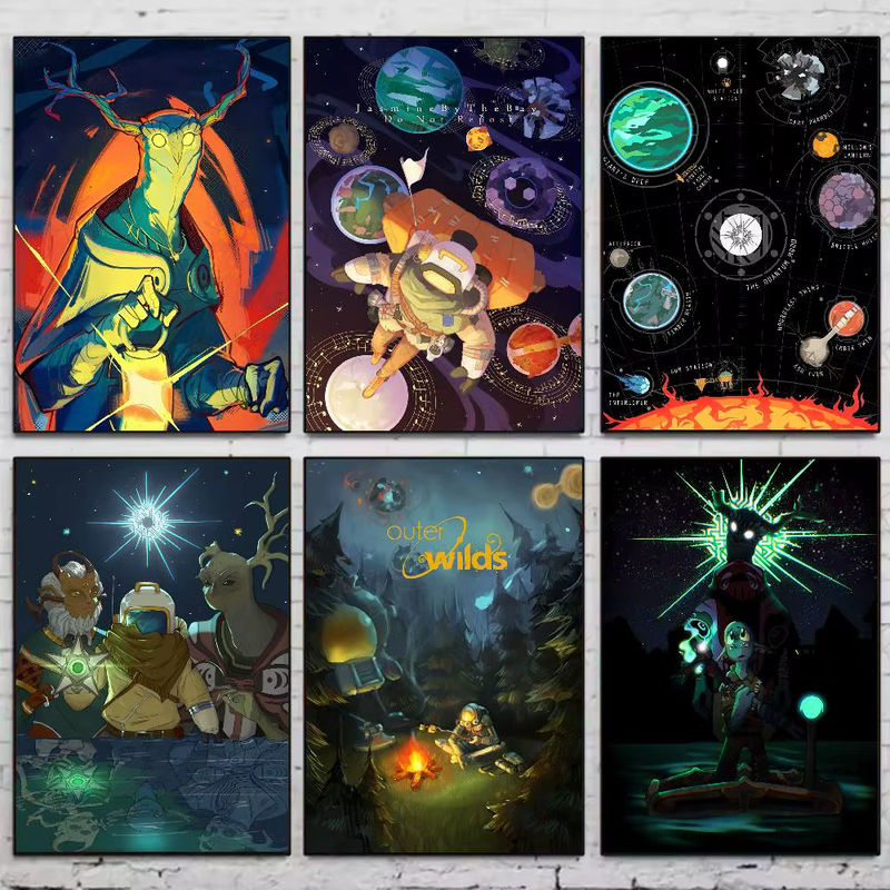 Selbstklebendes Anime Outer Wilds Filmspiel-Poster als Wandkunst für dein Zuhause, mehrfarbig, rechteckig - Bild 5