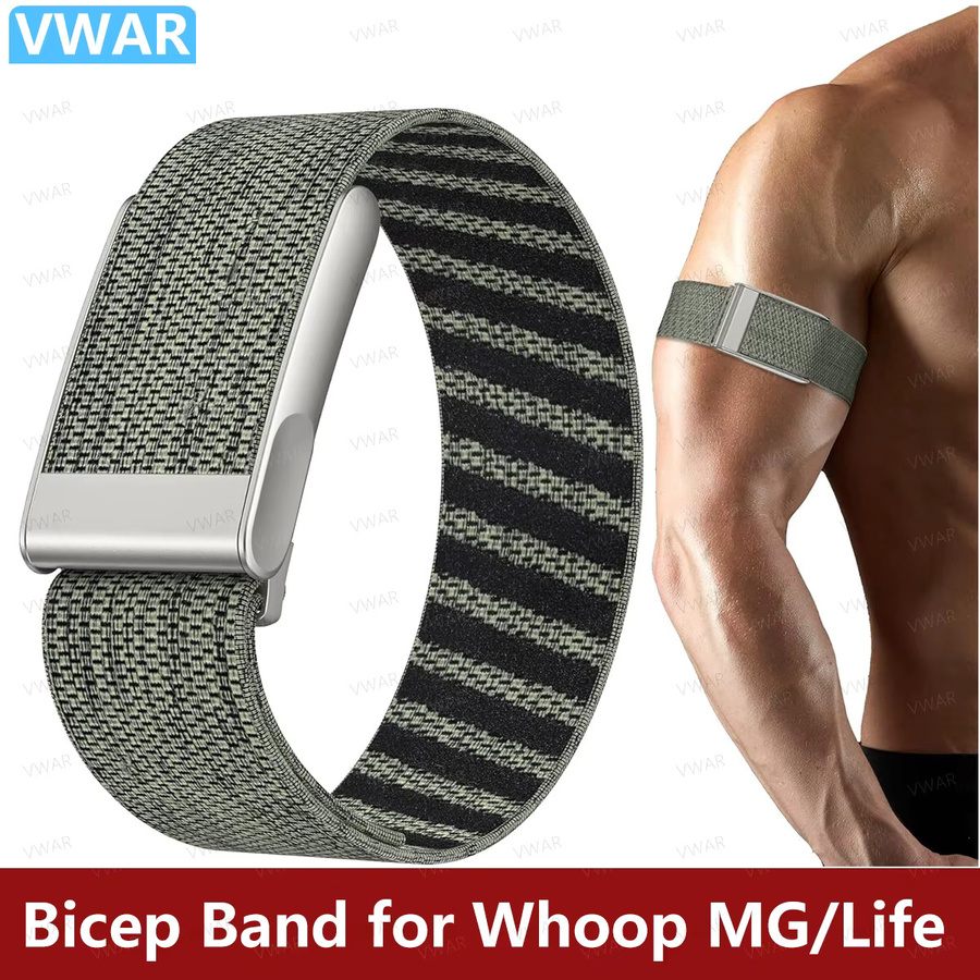 VWAR Arm-Bizepsband für Whoop 5.0 und MG One+peak Life Fitness Tracker, wasserfester Herzfrequenzmesser, Schwarz - Bild 6