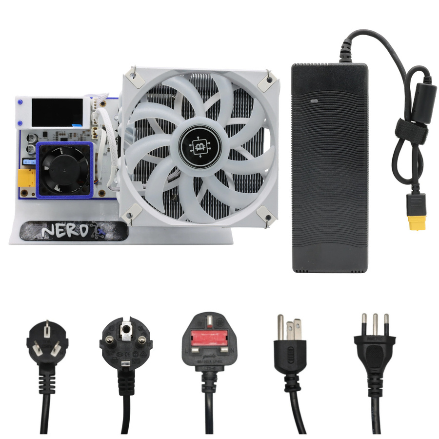 NerdQaxe Bitcoin Miner BM1370 Solo Home Miner mit 8T und 140W Stromverbrauch, Weiß - Bild 3