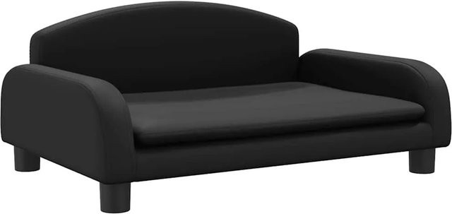 vidaXL Hundebett Sofa aus Kunstleder in Schwarz, B/T/H: 70 x 45 x 30 cm - Bild 1