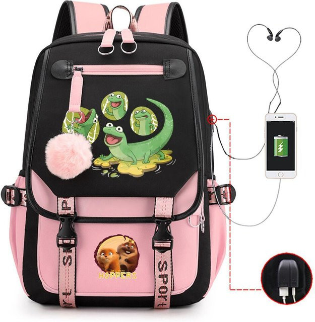 3-teiliges Schulrucksack-Set in Schwarz aus Oxford-Stoff mit Schultasche und Federmäppchen - Bild 1