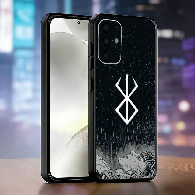 Berserk Guts Icon Handyhülle aus weichem Silikon für Samsung Galaxy S20 bis S25 Serie in Schwarz - Bild 1