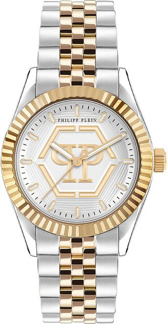 Philipp Plein Damenuhr, Quarz, Edelstahl, Silber, 38 mm, 5 ATM - Bild 1