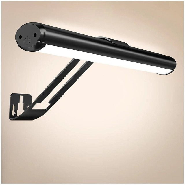 TOMTOP JMS Magnetische LED Wandleuchte in Schwarz mit Touch-Steuerung, Fernbedienung und wiederaufladbarem Akku - Bild 1