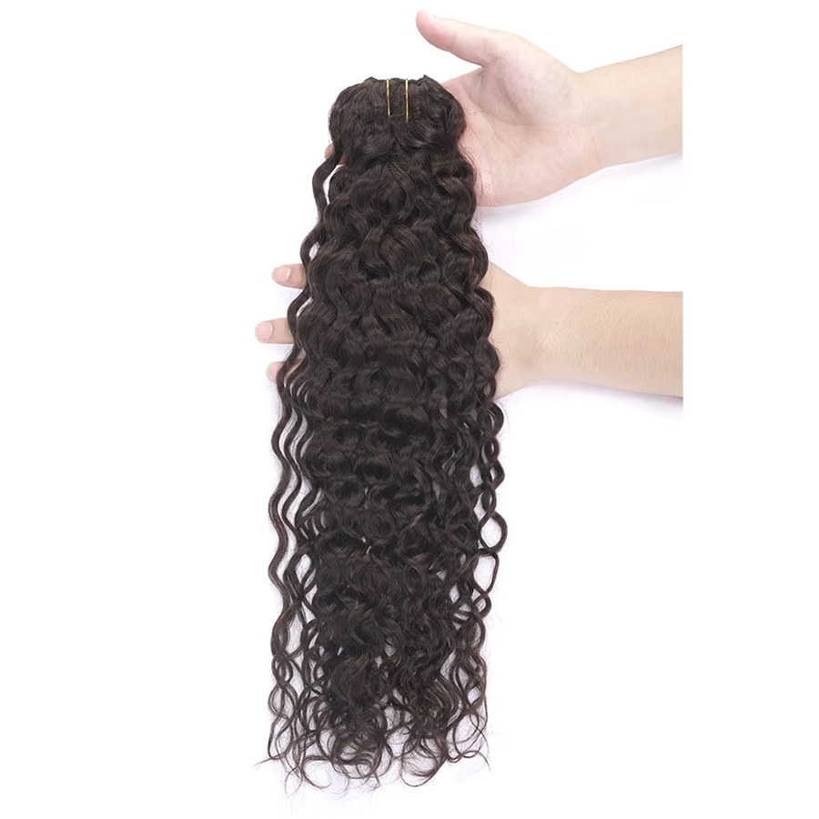 LOVEVOL Clip-in Haar Extensions Natürliche Welle, Echthaar - Bild 2