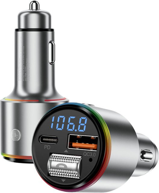 Proove FM Bluetooth Modulator Pro FMPD30110006 in Silber mit USB-A, USB-C und 3,5 mm Klinke - Bild 1
