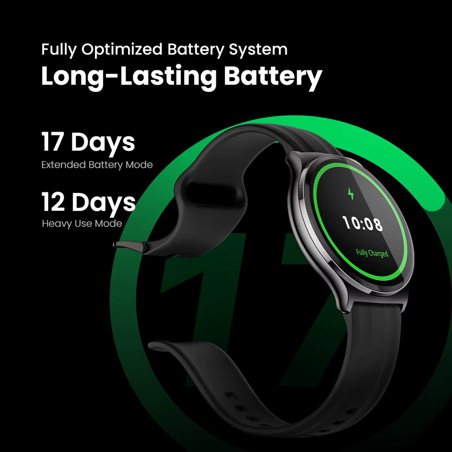 Haylou Solar Lite 2 Smartwatch in Schwarz mit 1,43 Zoll AMOLED-Display, Gesundheitsüberwachung und Sprachanruffunktion für Damen und Herren - Bild 3