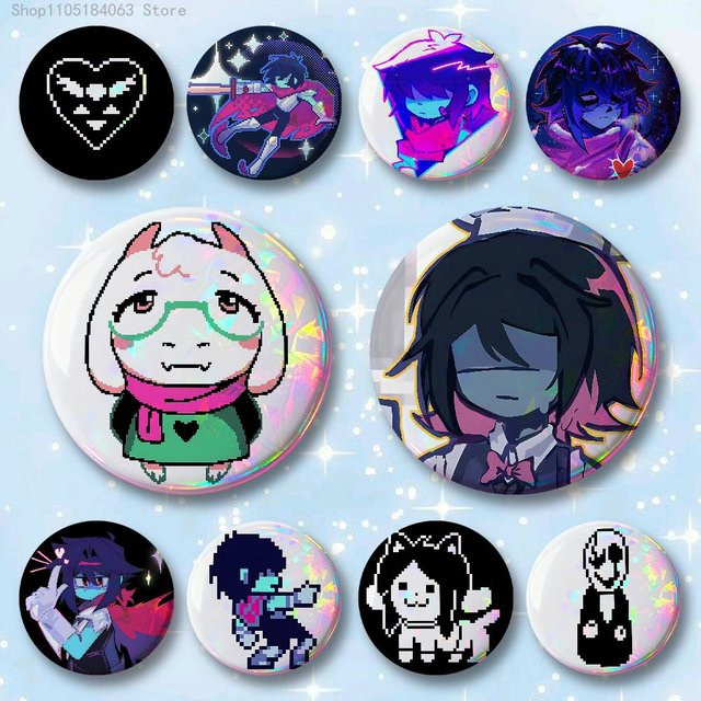 D-DeltaruneS Abzeichen, runde Brosche, Cosplay Pin Bag Decor - Bild 1