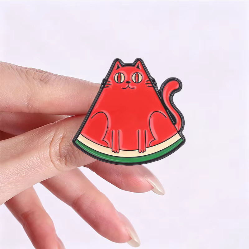 Miss Zoe Anstecknadel Wassermelonen-Katze, Emaille, Bunt, Unisex - Bild 2