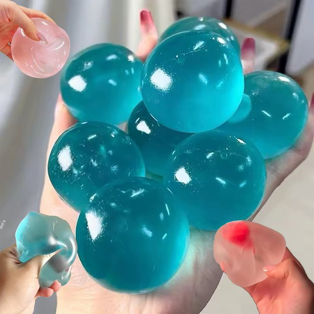 Potdemiel Blaue Erdbeer-Maltose-Squishy-Spielzeuge, transparent - Bild 1