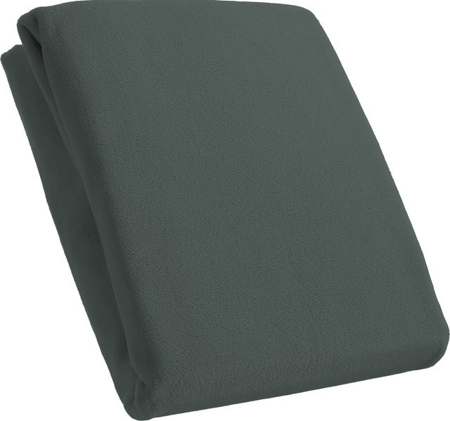 Kinzler Spannbetttuch aus Mikrofaser Fleece in Anthrazit, B/T: 160 x 200 cm - Bild 1