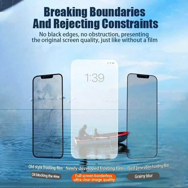 2er-Set Matte Displayschutzfolie aus gehärtetem Glas für iPhone 11 bis iPhone 16 Pro Max, Transparent - Bild 5