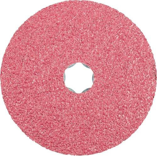 PFERD COMBICLICK Keramikkorn Fiberscheibe CO24 in Rot mit Durchmesser 115 mm für hohen Abtrag auf Metall - Bild 1