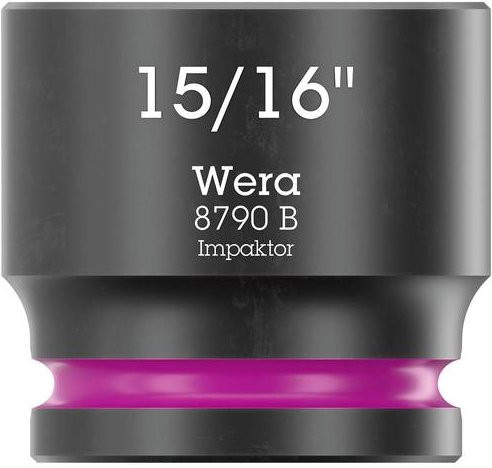 Wera Impaktor 8790 B Außen-Sechskant Steckschlüsseleinsatz 15/16 in Schwarz 3/8 - Bild 1