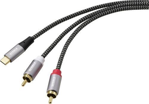SpeaKa USB-C Kabel Schwarz/Grau 2,00 m - Bild 1
