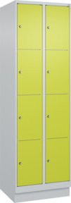 C+P Schließfachschrank Classic PLUS mit Sockel, 2 Abteile, Viridingrün, H x B x T: 195 x 60 x 50 cm - Bild 1