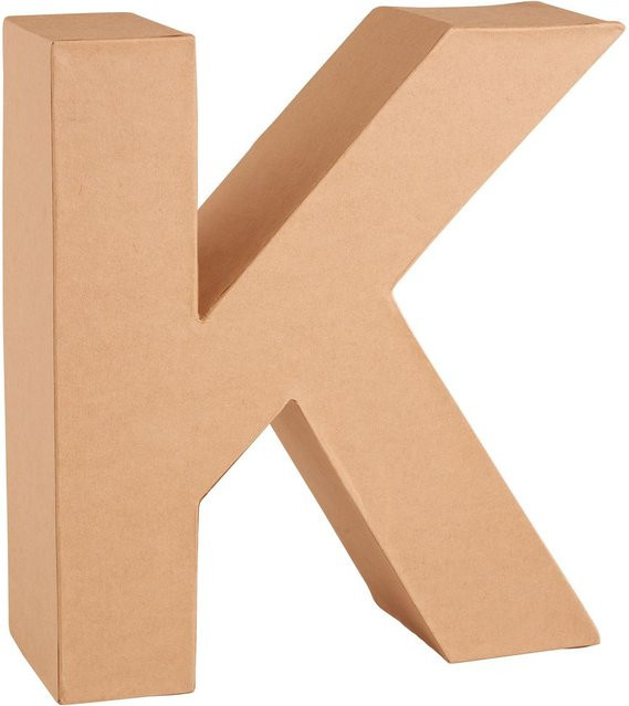 KNORR prandell Papp-Buchstabe K in Braun für Tischdekoration - Bild 1