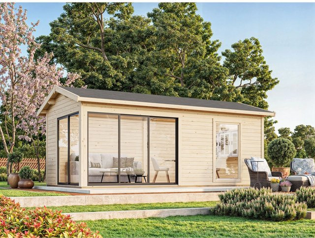 Palmako Gartenhaus Amanda Slide aus Fichtenholz mit Glasfront, Transparent, B: 595 cm, T: 300 cm - Bild 1