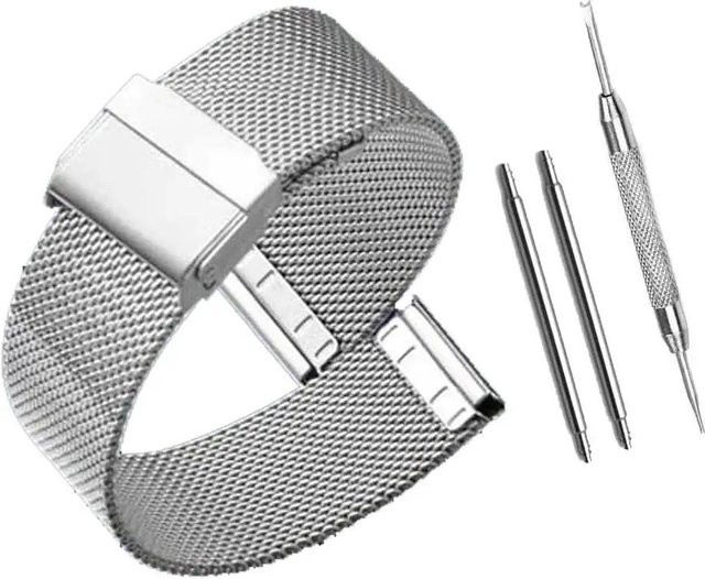 Uhrenarmband Edelstahl, Schwarz, Unisex - Bild 1