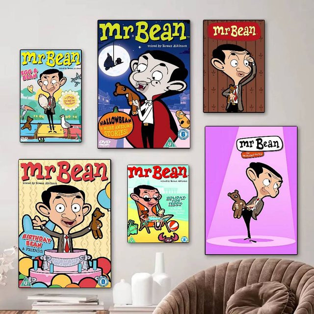 Mr. Bean Movie Cartoon-Animation wasserfeste Poster und Papieraufkleber für Kaffeehaus und Bar - Bild 1