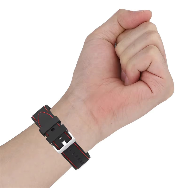 yunfook Uhrenarmband Silikon, Schwarz, Unisex - Bild 3