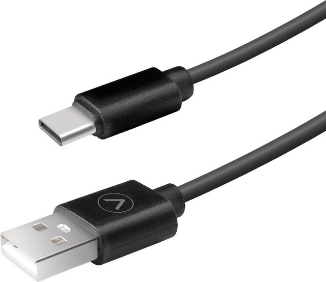 SBS USB-A auf USB-C Kabel in Schwarz, Länge: 0,75 m - Bild 1