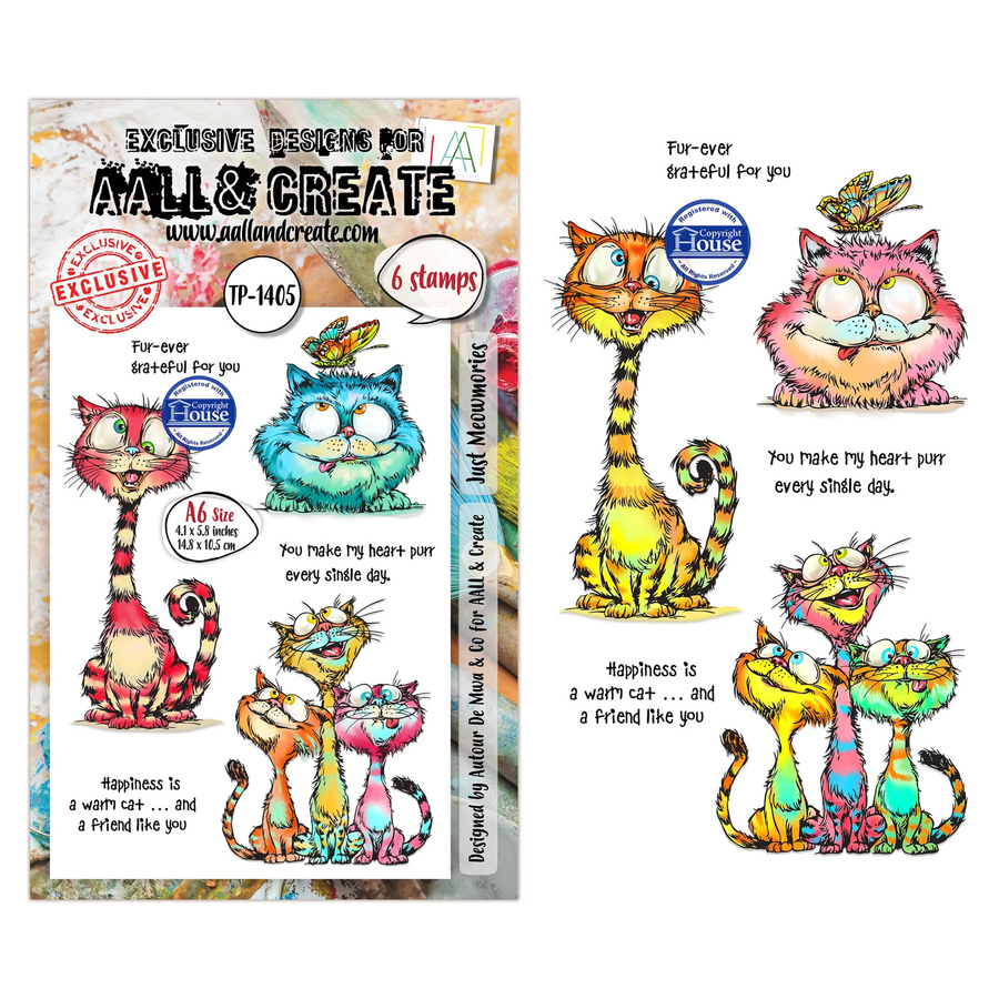 Just Meowmories A6 Stempelset für Scrapbook und DIY-Dekoration in Multicolour - Bild 1
