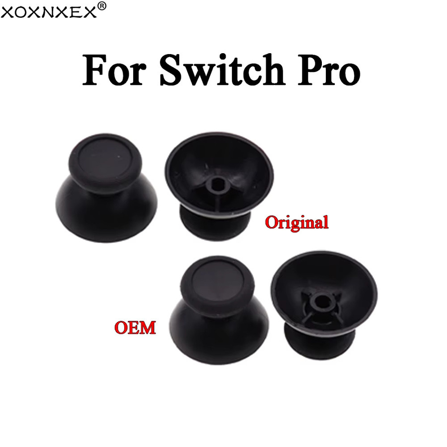 XOXNXEX 3D-Analog-Thumbsticks für Nintendo Switch Pro Controller, Joystick-Kappen in Schwarz, 2/6/10 Stück - Bild 3
