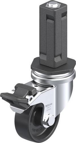 Blickle LRA-POA 50G-FI-EV03 Lenkrolle mit Feststeller in Schwarz und verzinktem Stahl mit 50 mm Rad-Durchmesser und 75 kg Tragfähigkeit - Bild 1